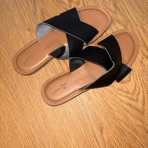 Women's Black Slide Sandals